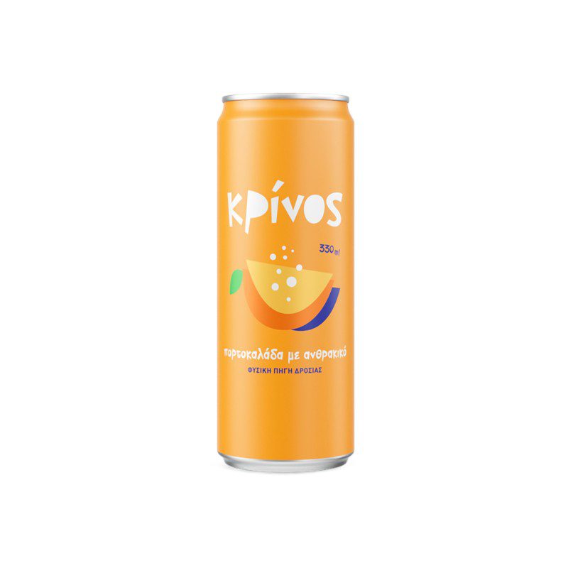 ΚΡΙΝΟΣ Πορτοκαλάδα tin 330ml 6τεμ/κιβ