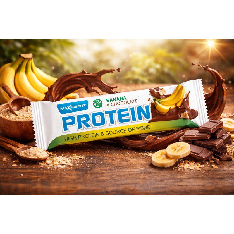 MAXSPORT Protein Bar γεύση Μπανάνα Σοκολάτα 60gr