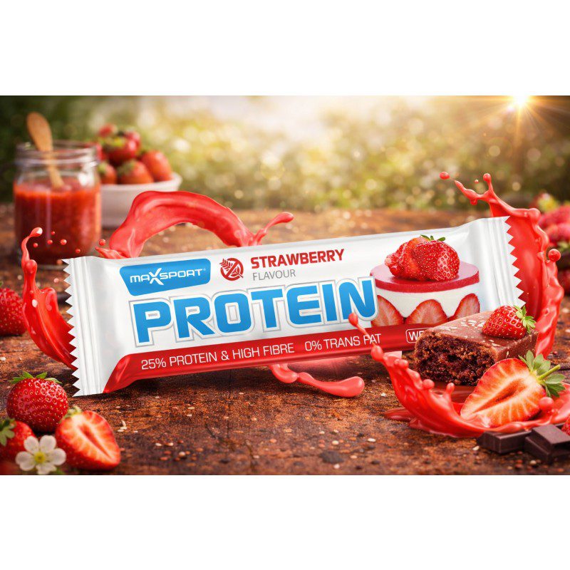 MAXSPORT Protein Bar γεύση Φράουλα 60 gr