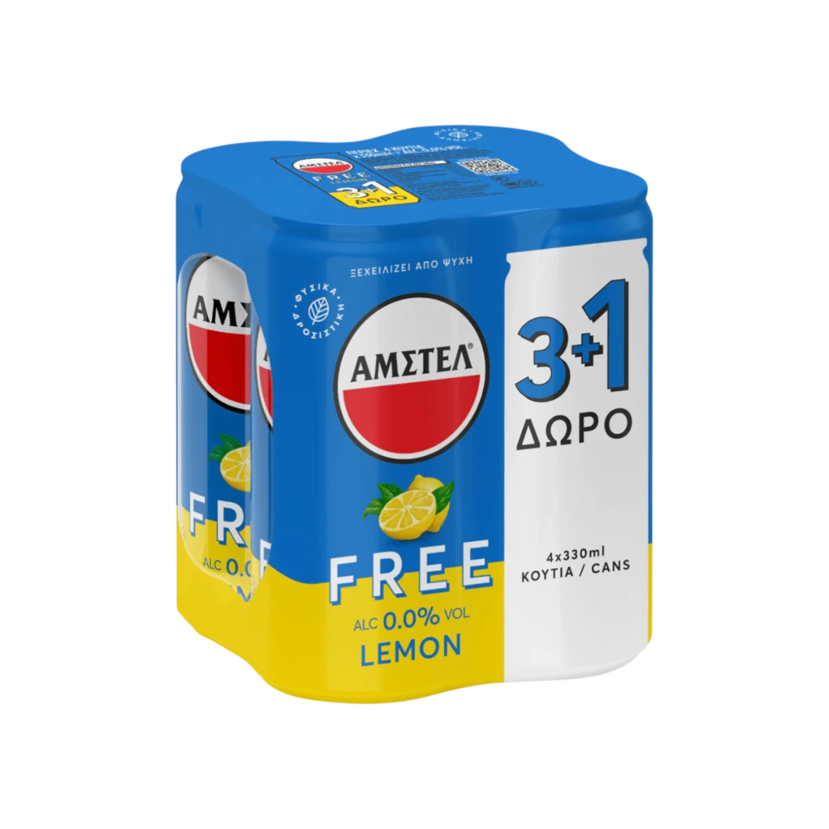 AMSTEL FREE LEMON ΚΟΥΤΙ 330ml (3+1)