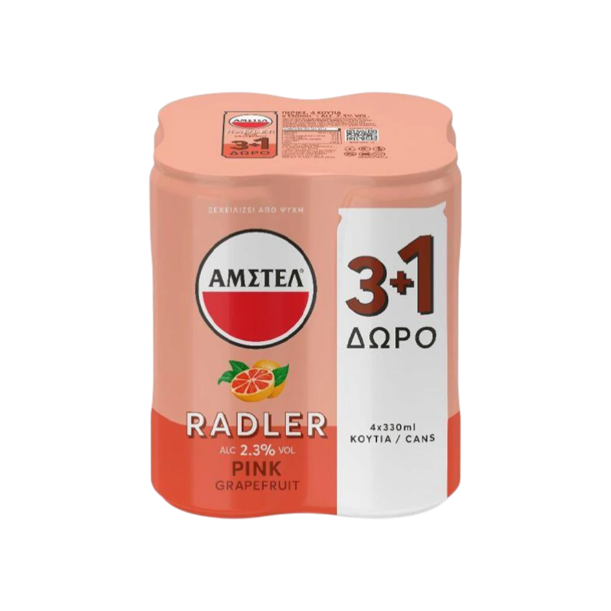 AMSTEL RADLER PINK GRAPEFRUIT ΚΟΥΤΙ 330ml (4pack)