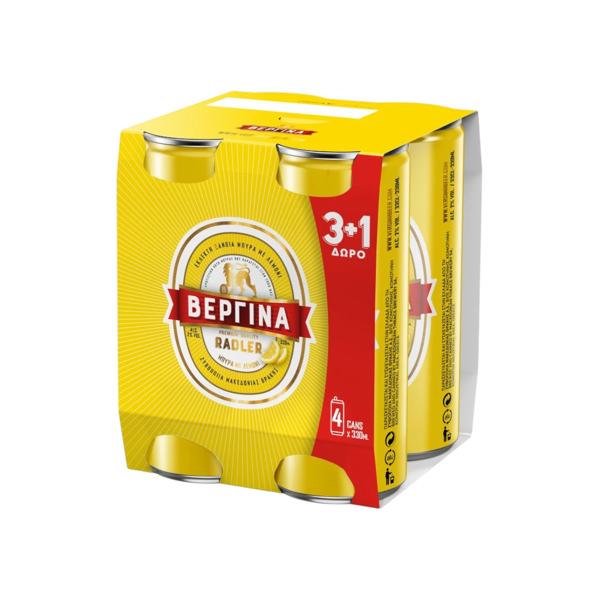 ΒΕΡΓΙΝΑ RADLER KOYTI 3+1 330ml