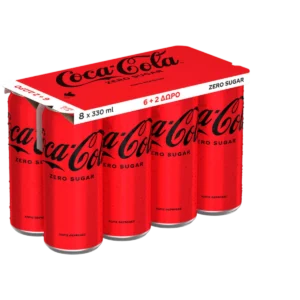 COCA COLA ZERO ΚΟΥΤΙ (6+2) 330ml