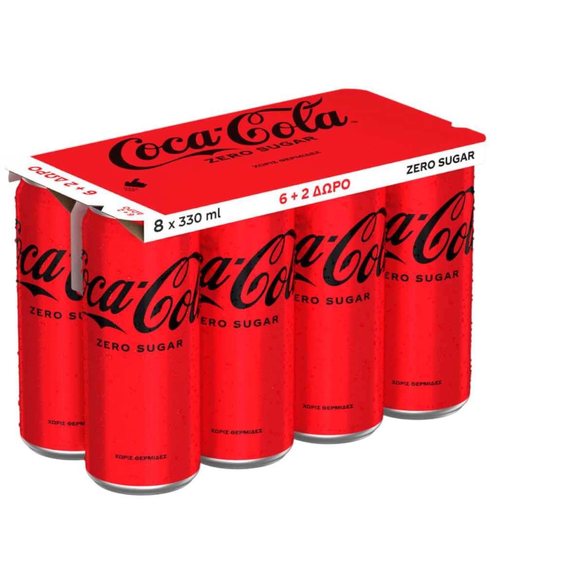 COCA COLA ZERO ΚΟΥΤΙ (6+2) 330ml