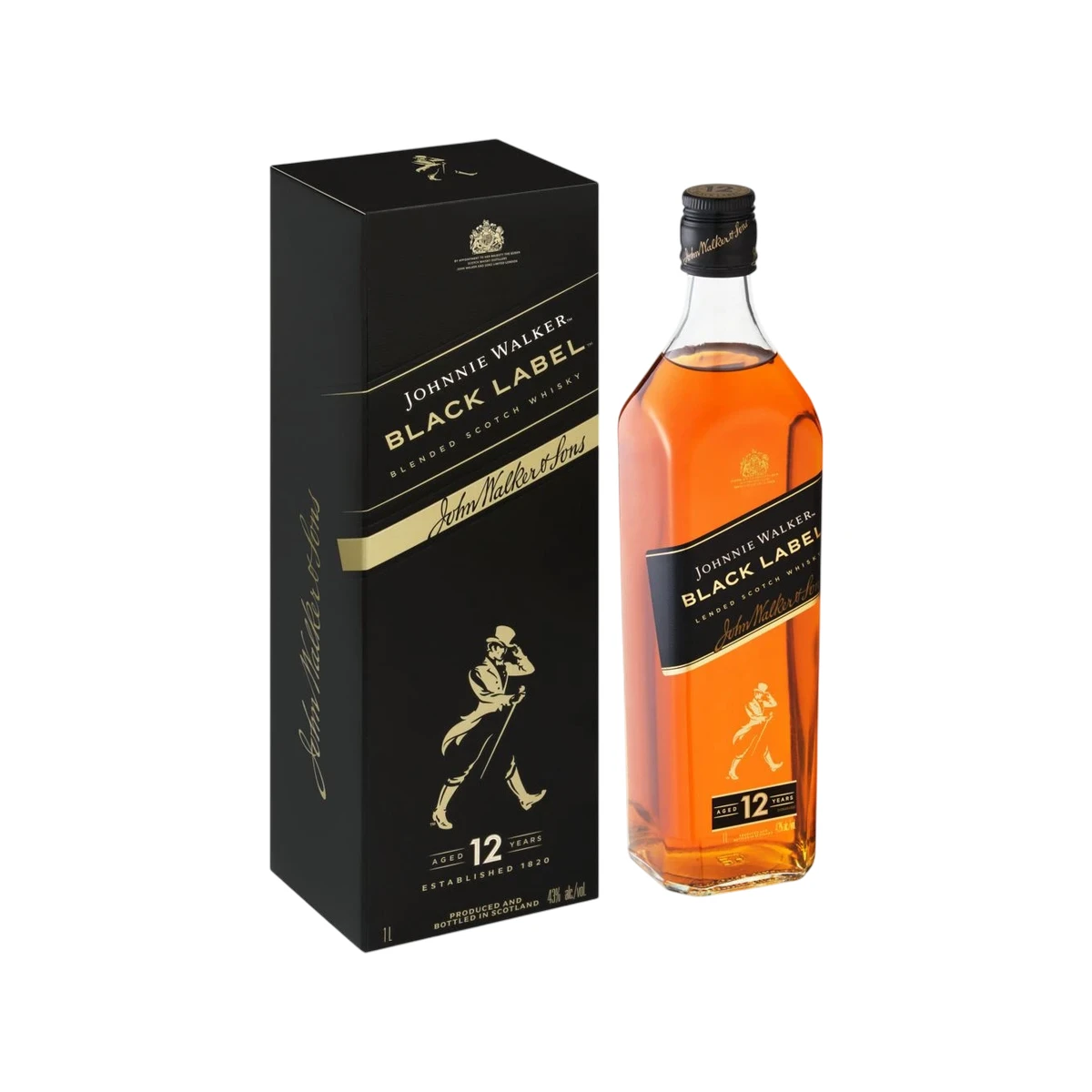 W/Y JOHNNIE WALKER BLACK LABEL (40%) POCKET 200ml