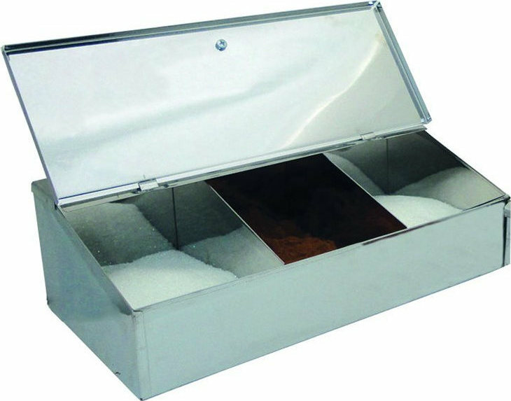 Κουτί καφέ inox 4 θέσεων 33x24x10cm