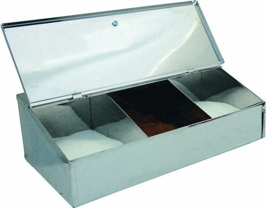 Κουτί καφέ inox 3 θέσεων 33x24x10cm