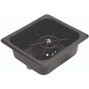 Rinser χωνευτό gn 1/6 Inox μαύρο 16.2×17.6x7cm