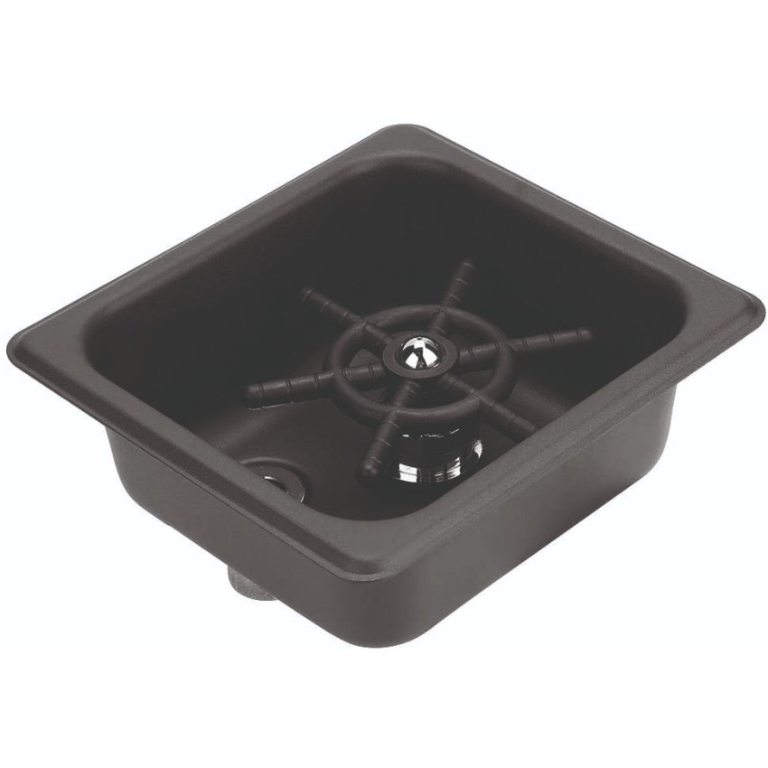 Rinser χωνευτό gn 1/6 Inox μαύρο 16.2×17.6x7cm