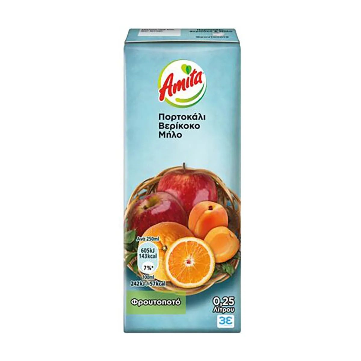 ΑΜΙΤΑ 3 Φρούτα 250ml (24τεμ)