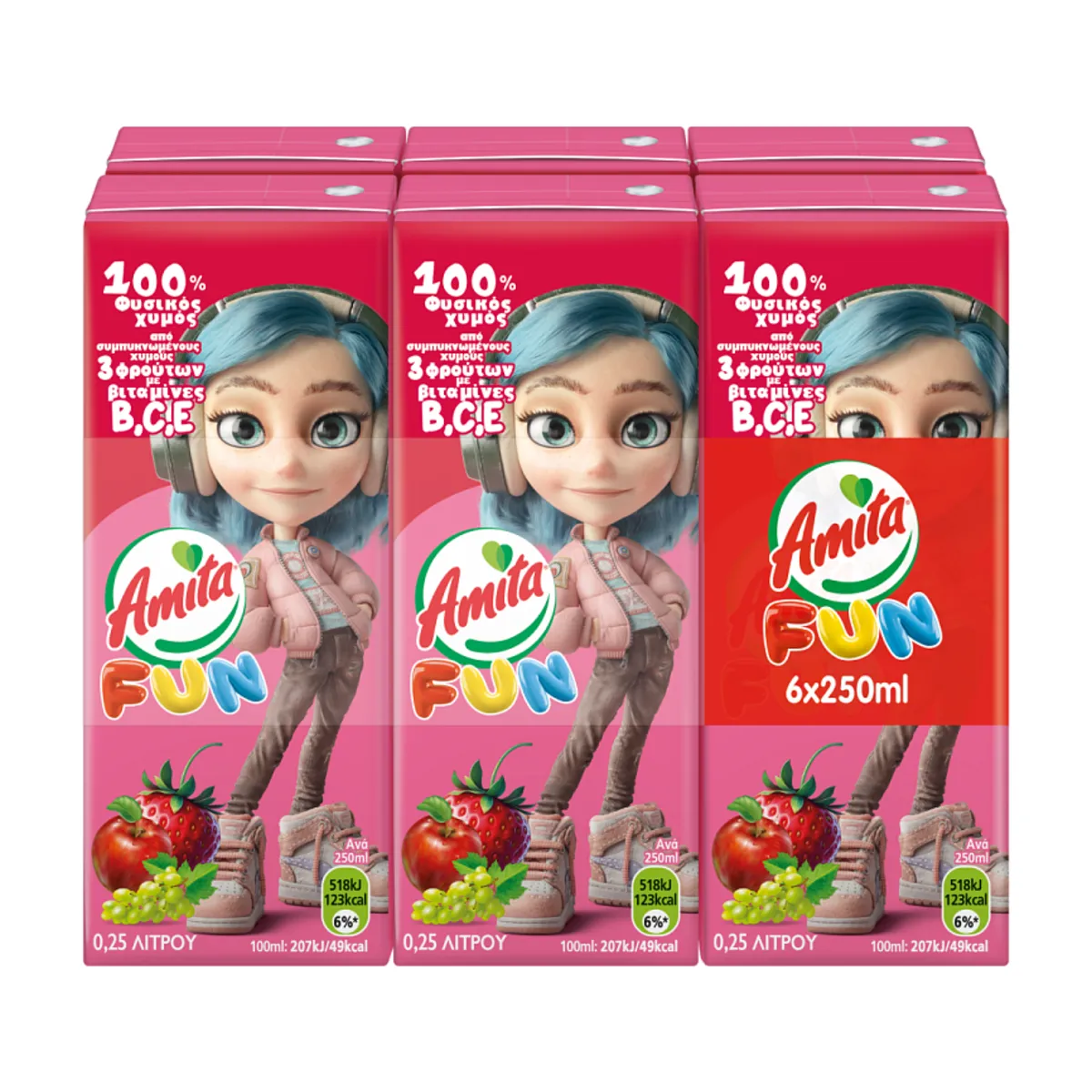 ΑΜΙΤΑ Fun Red 250ml (5+1)